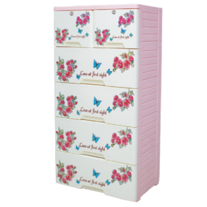 Butterfly Wardrobe  5 Step ( With Lock) -Off White